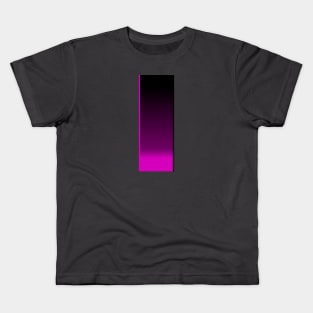 Black, Hot Pink Gradient Rectangle Design Kids T-Shirt